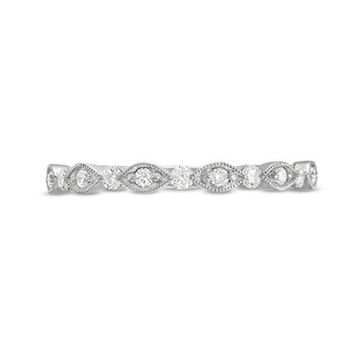 Alternating Marquise Frame Milgrain Wedding Band by Diamonds Direct Designs 3