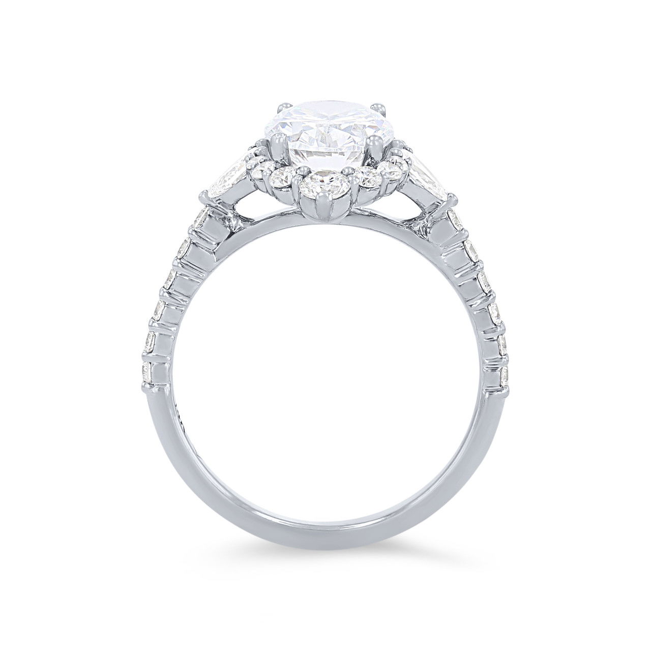 Graduated Halo Pear Accent Engagement Setting 5