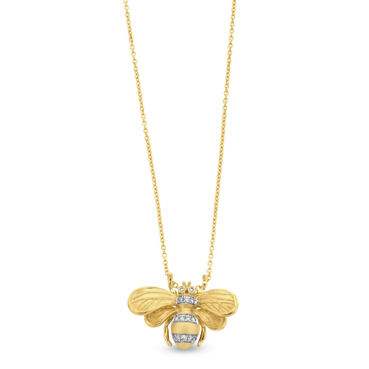 Simon G. Petite Bee Diamond Pendant 0