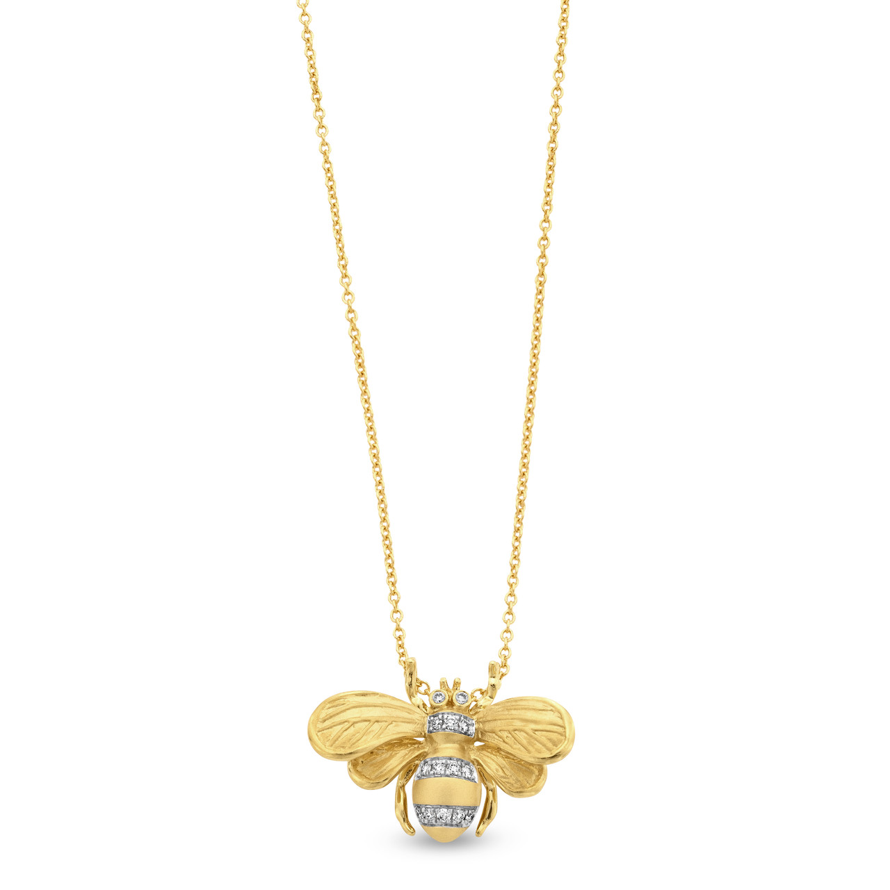 Simon G. Petite Bee Diamond Pendant 0