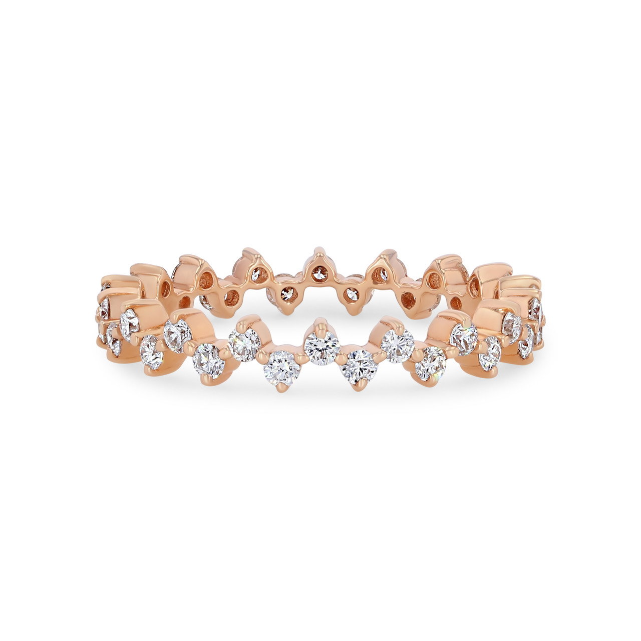 Offset Diamond Eternity Wedding Band 0