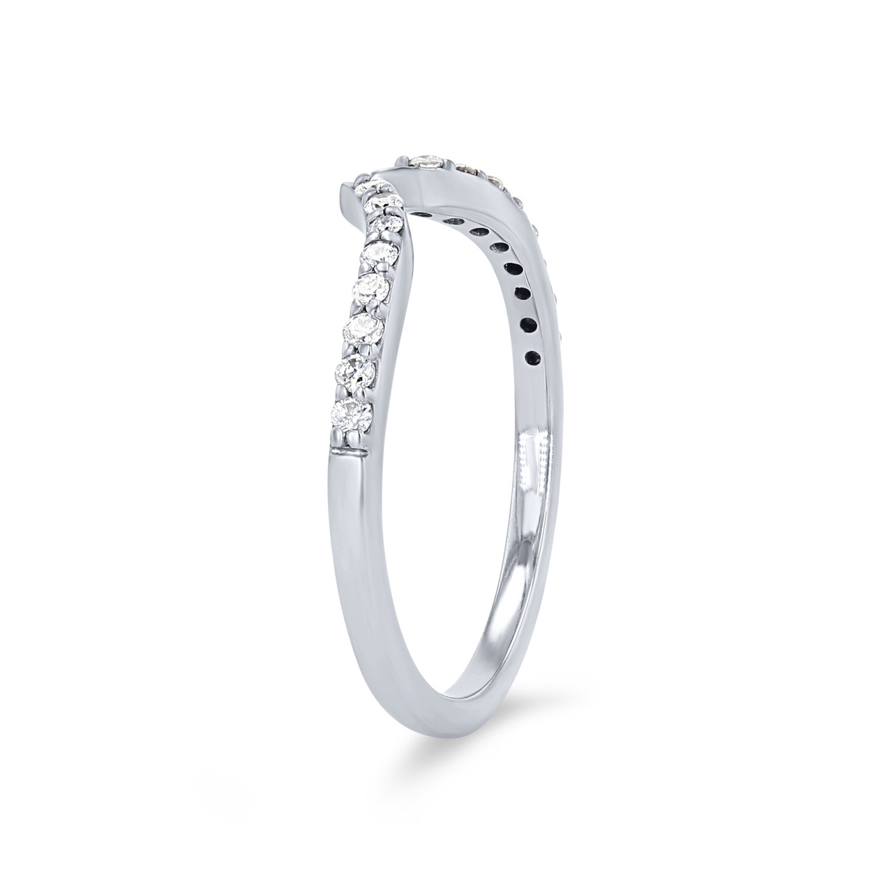 True Romance Open Contour Diamond Wedding Band