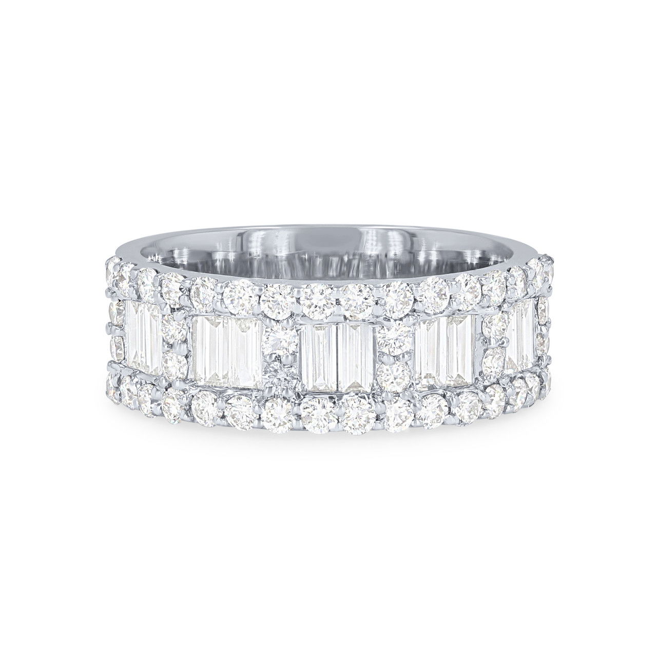 Mixed Shape Diamond Inset Ring