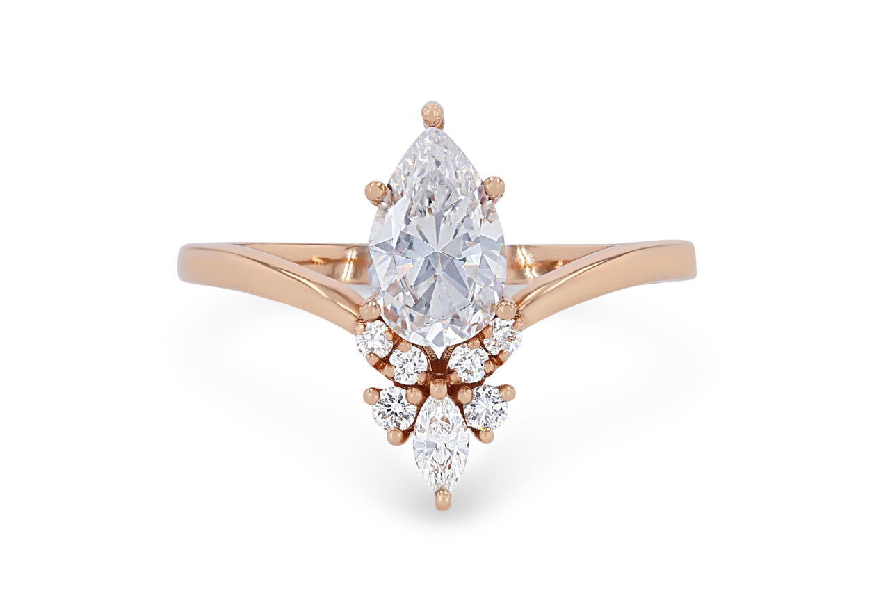 Contour Marquise and Round Diamond Engagement Setting