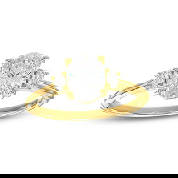 Three Stone Oval Diamond Engagement Setting