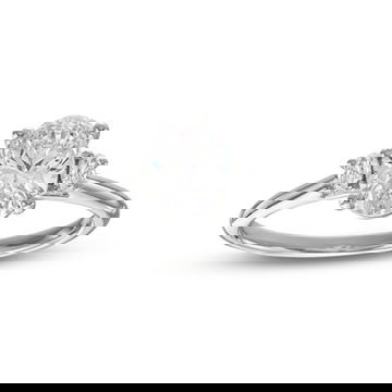 Three Stone Oval Diamond Engagement Setting