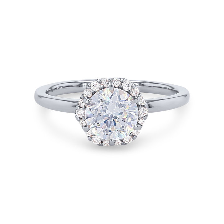 Artcarved Hexagon Halo Engagement Setting In Platinum