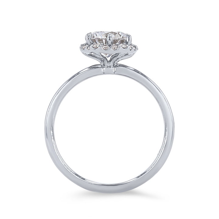 Artcarved Hexagon Halo Engagement Setting In Platinum