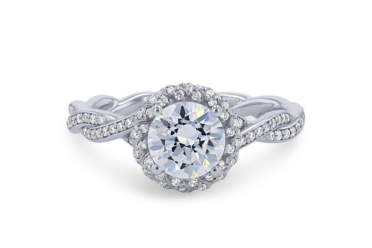 Halo Twist Full Diamond Engagement Setting 0