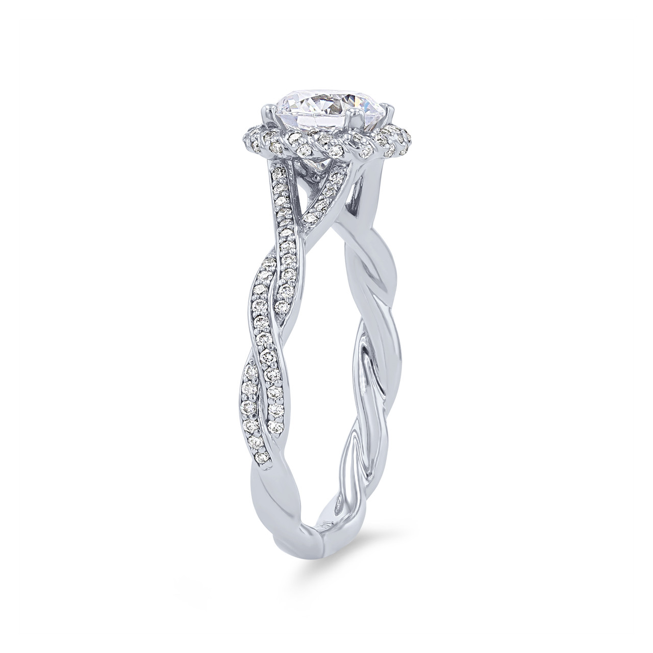 Halo Twist Full Diamond Engagement Setting 1