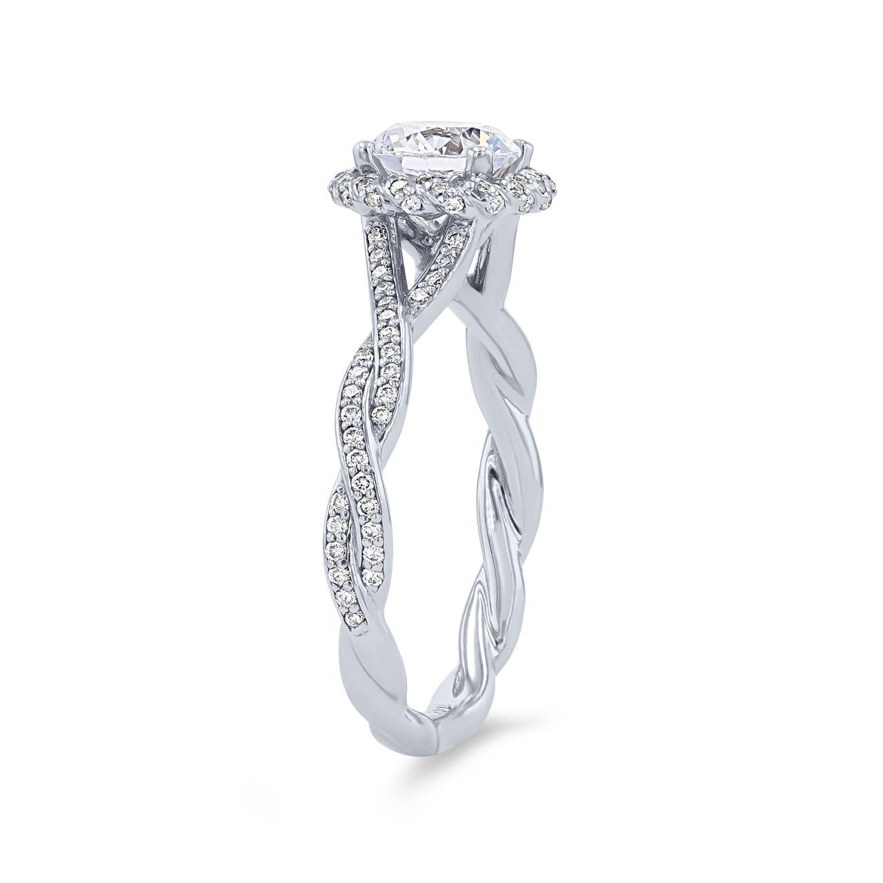Halo Twist Full Diamond Engagement Setting