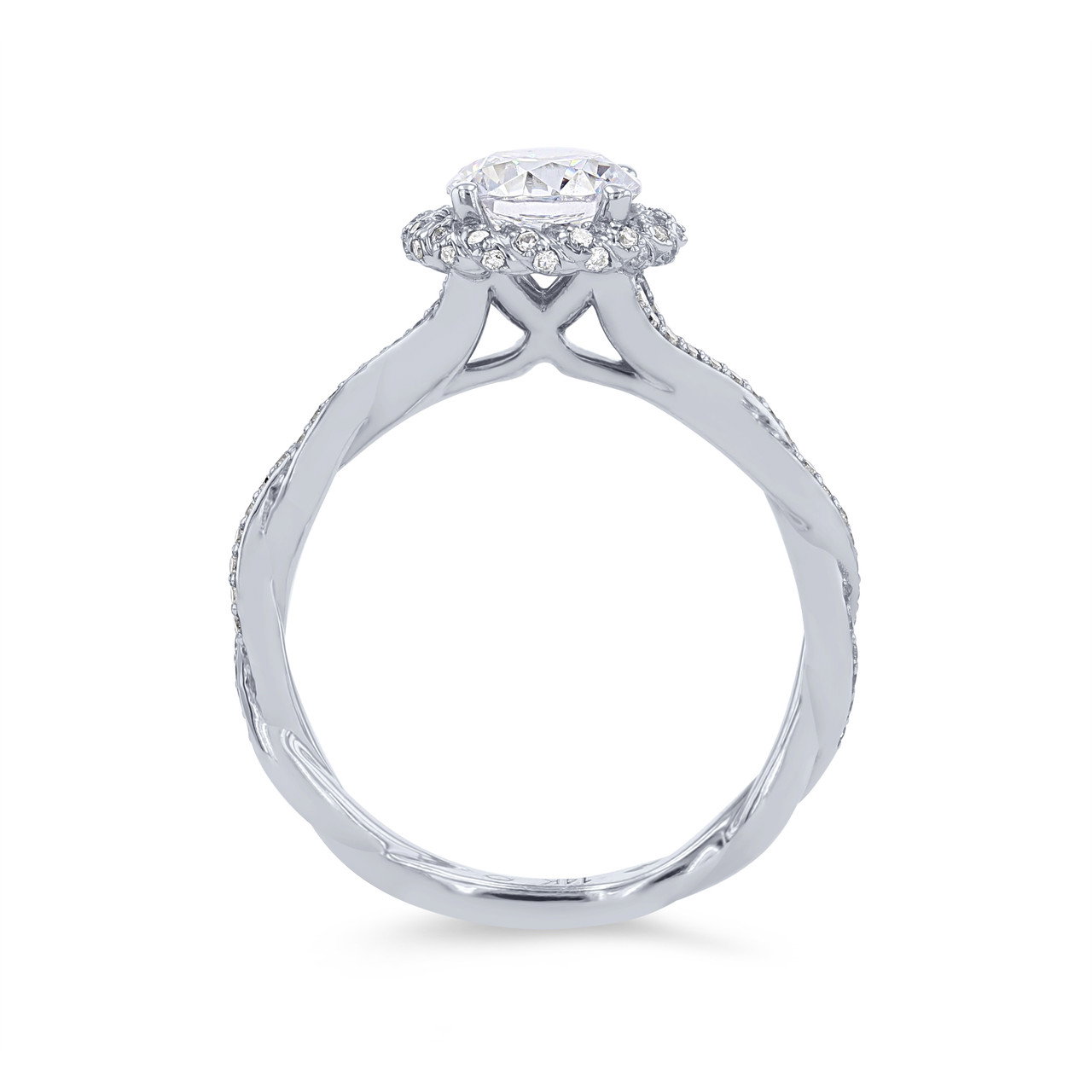 Halo Twist Full Diamond Engagement Setting 2
