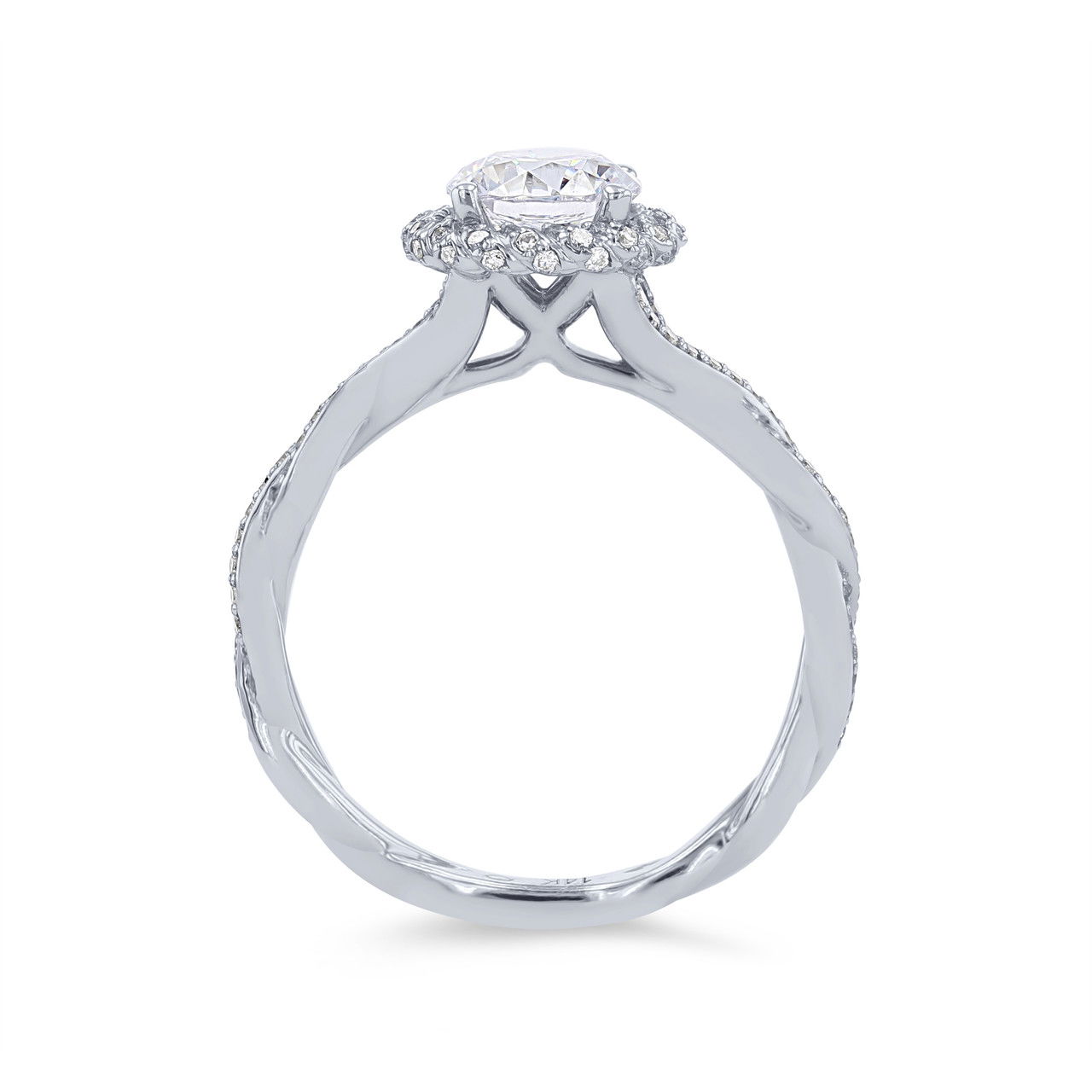 Halo Twist Full Diamond Engagement Setting