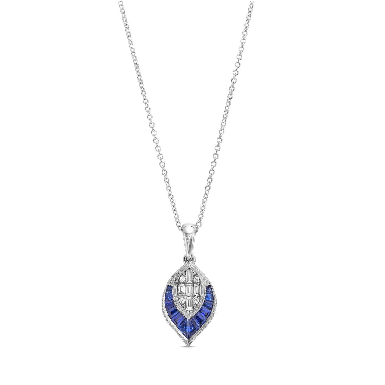 Simon G. Sapphire and Diamond Mosaic Pendant 0