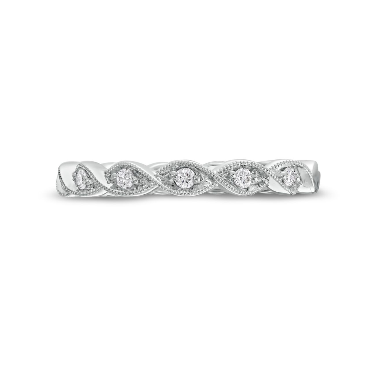 Milgrain Twist Wedding Band by Adorette