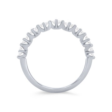 Kite Prong Princess Diamond Wedding Band In White Gold 14K