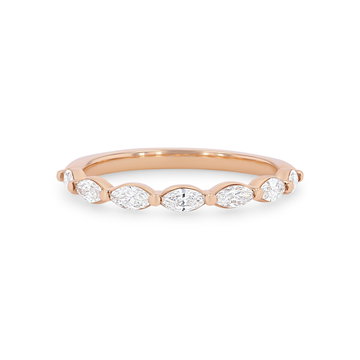 Marquise Diamond Wedding Band In White Gold 14K