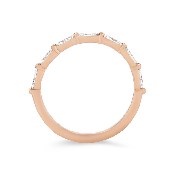 Marquise Diamond Wedding Band In White Gold 14K