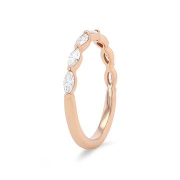 Marquise Diamond Wedding Band In White Gold 14K