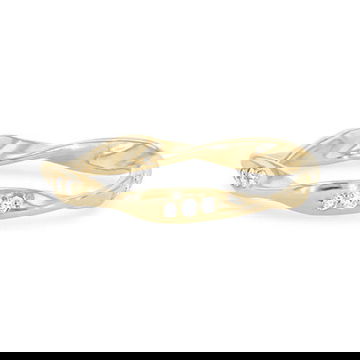 Modern Wave Diamond Eternity Band