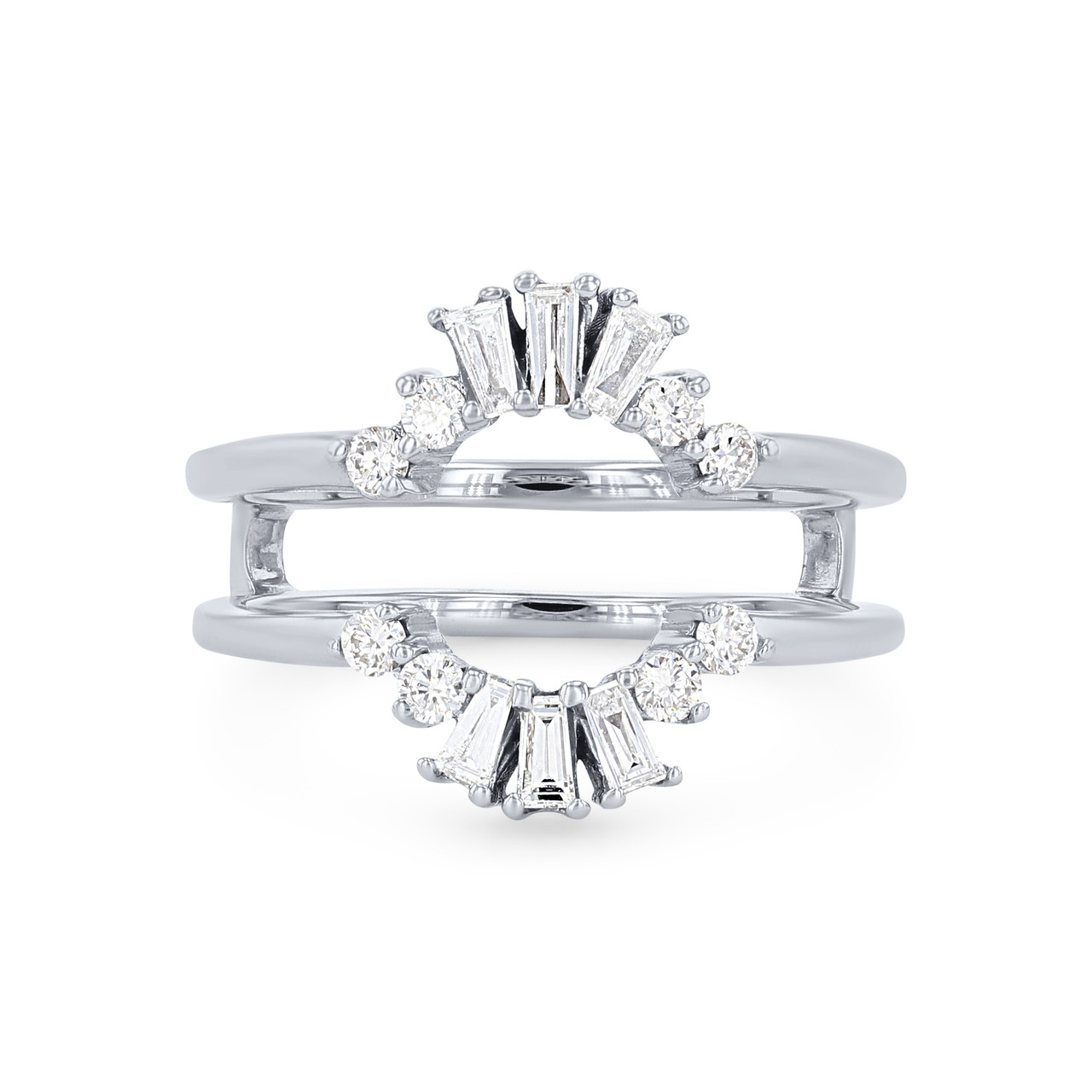 Contour Baguette and Round Diamond Ring Guard