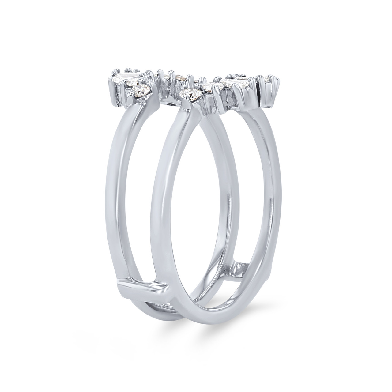 Contour Baguette and Round Diamond Ring Guard