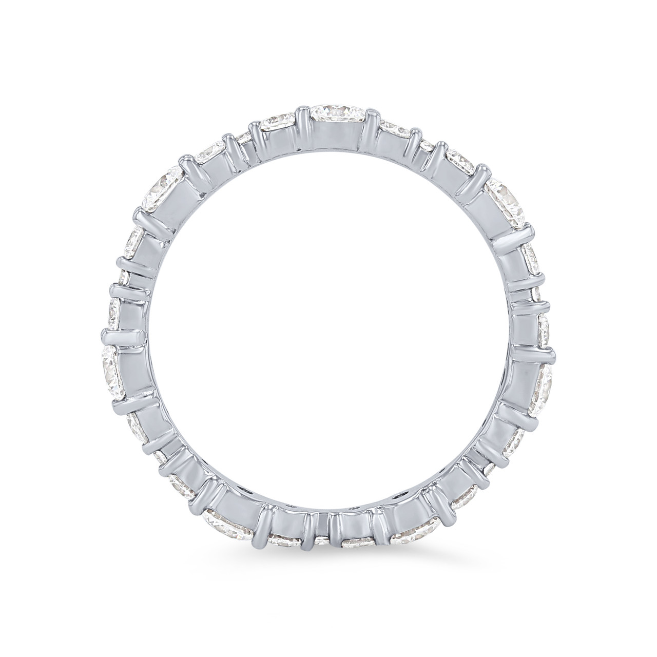 Graduated Round Diamond Eternity Wedding Band 2
