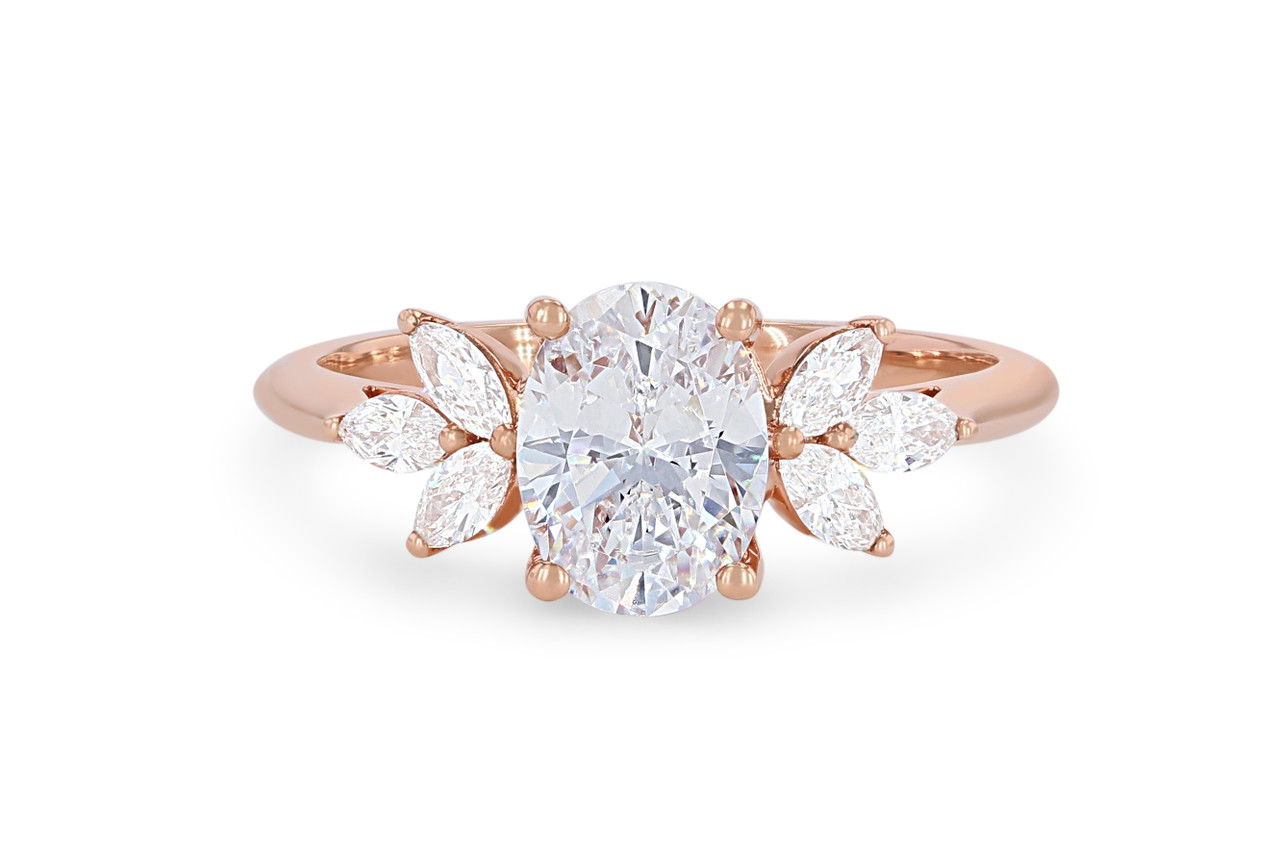 Floral Marquise Diamond Engagement Setting