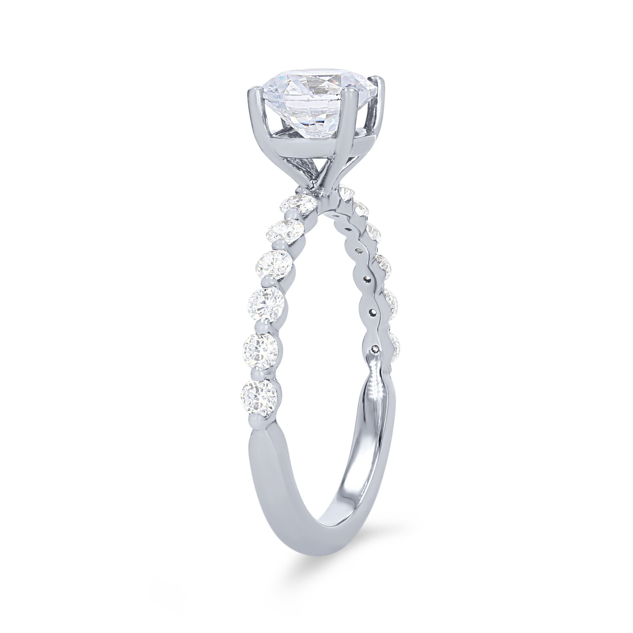 Single Prong Diamond Engagement Setting