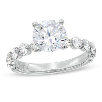 Simon G. Single Prong Diamond Engagement Setting In Platinum