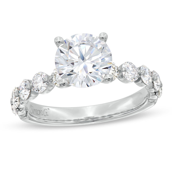 Simon G. Single Prong Diamond Engagement Setting In Platinum