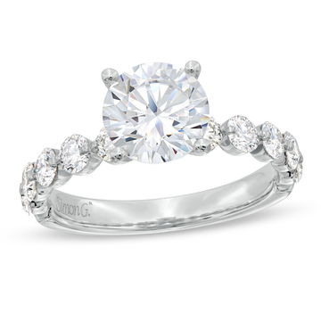 Simon G. Single Prong Diamond Engagement Setting In Platinum