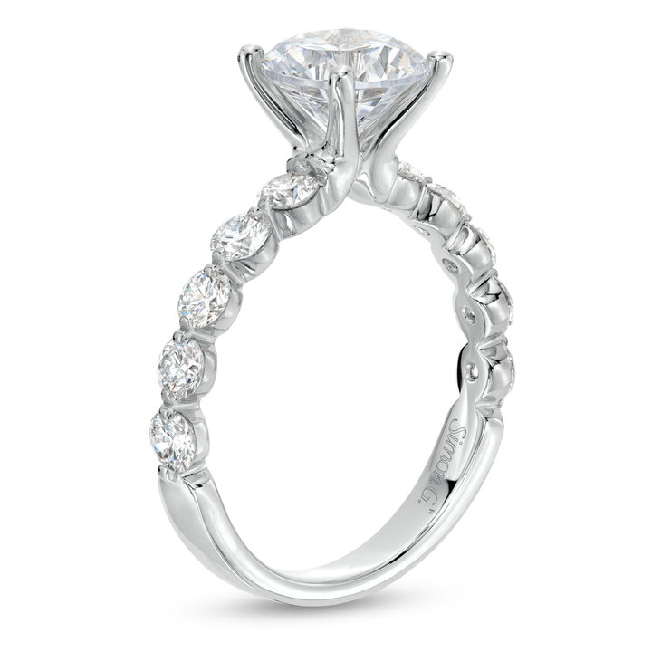 Simon G. Single Prong Diamond Engagement Setting In Platinum