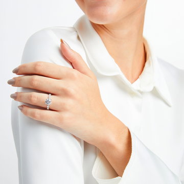 Simon G. Single Prong Diamond Engagement Setting In Platinum