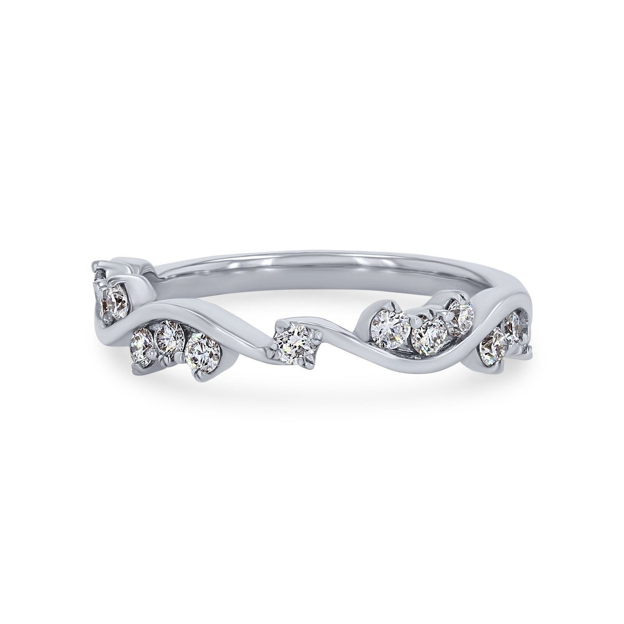 Modern Twist Diamond Wedding Band