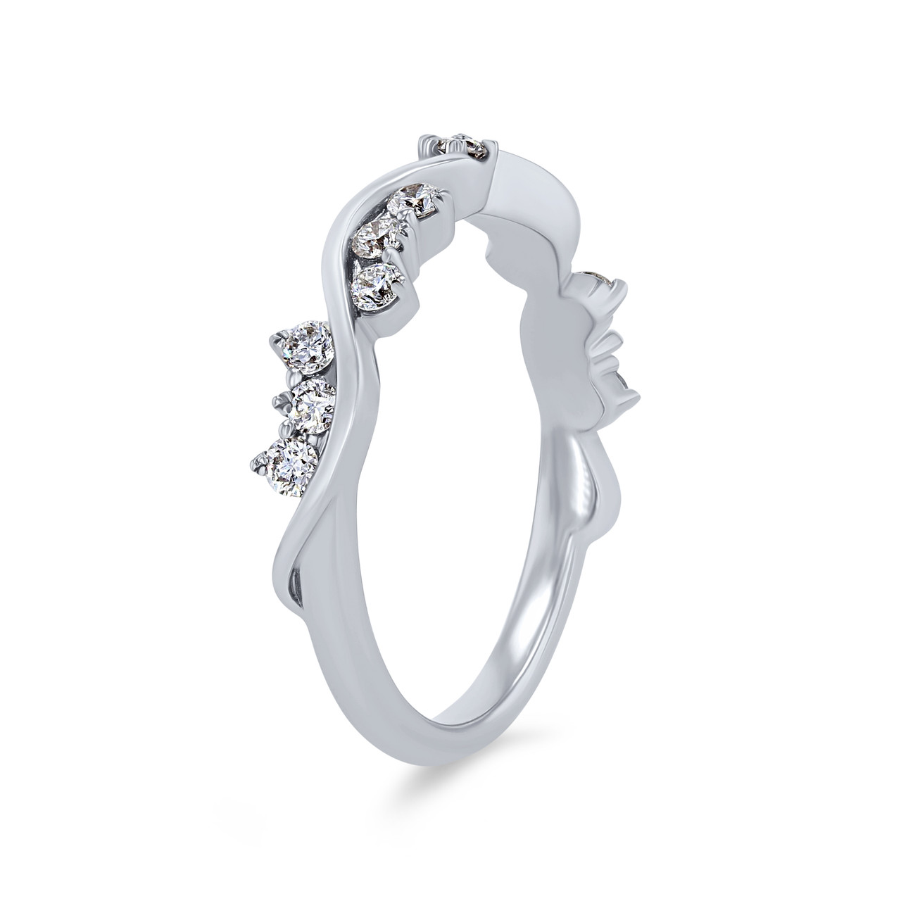 Modern Twist Diamond Wedding Band