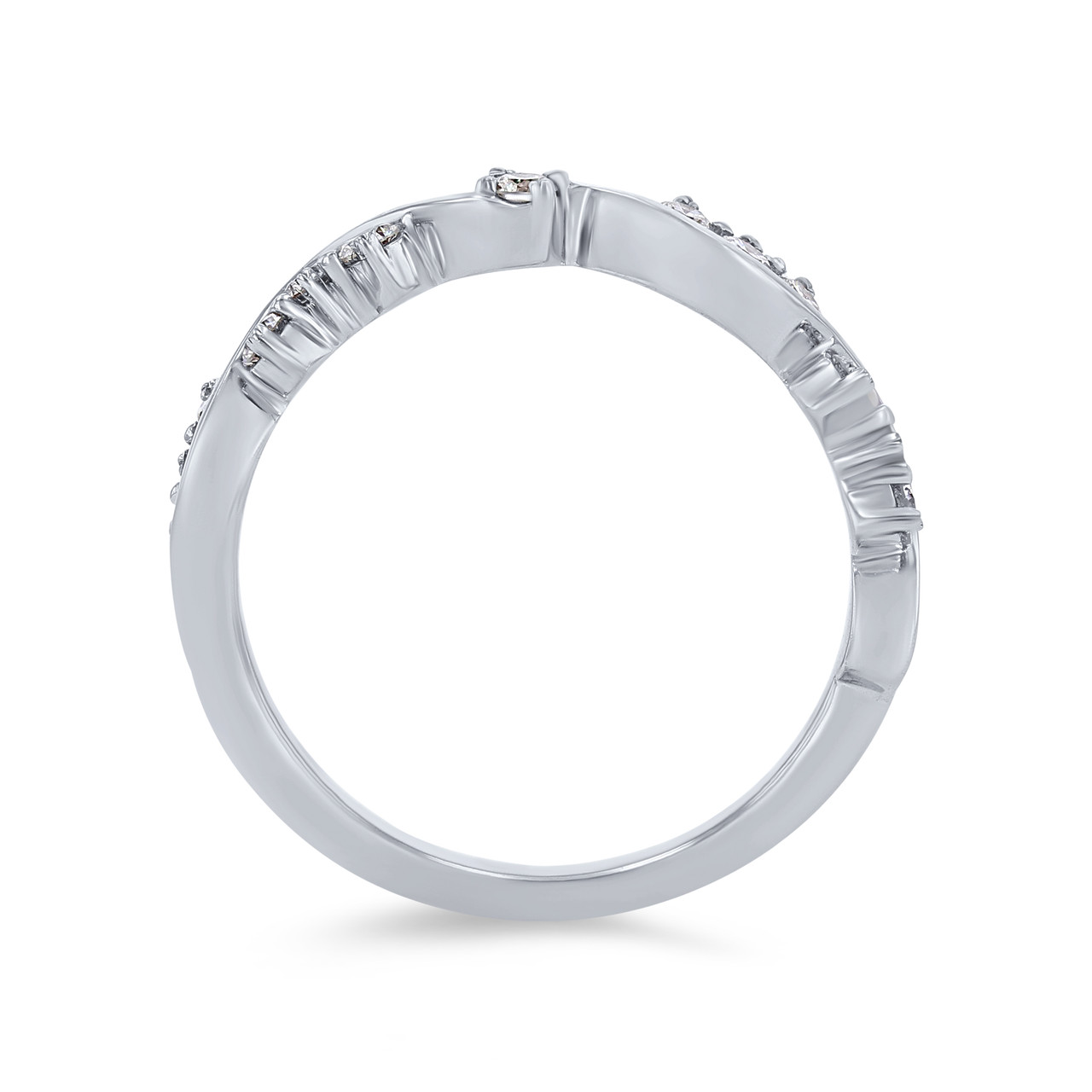 Modern Twist Diamond Wedding Band