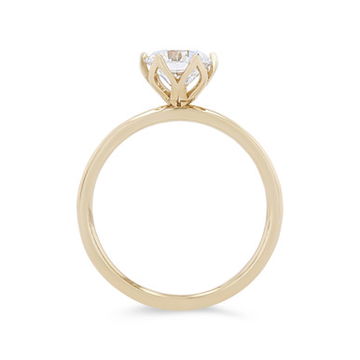 Floral Six Prong Solitaire Engagement Setting
