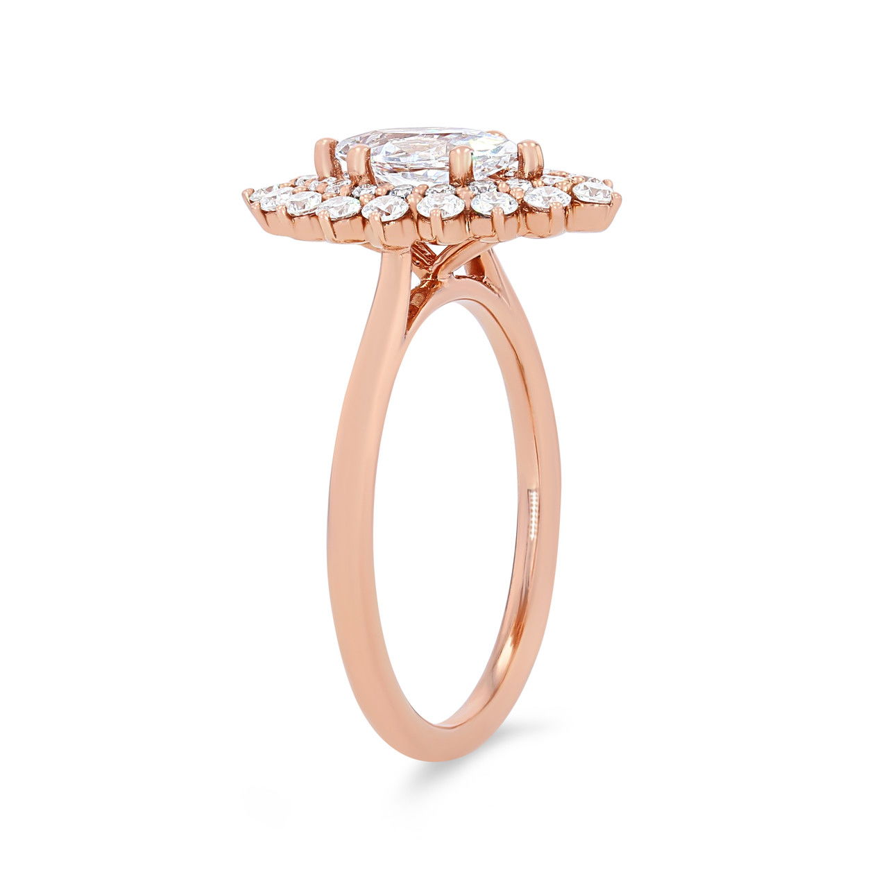 Marquise Double Halo Engagement Setting