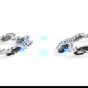 Oval Sapphire and Diamond Eternity Band