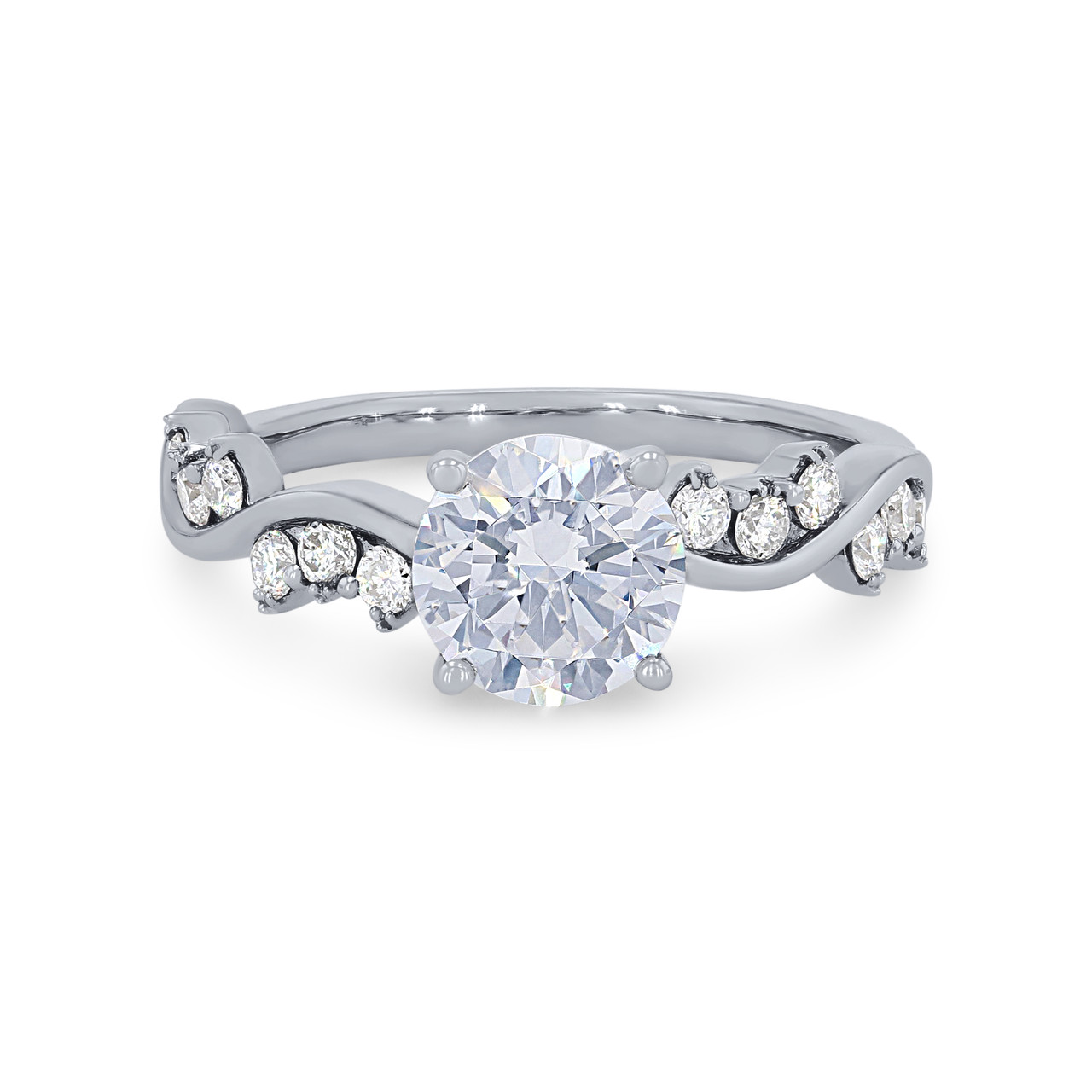 Modern Twist Diamond Engagement Setting 0