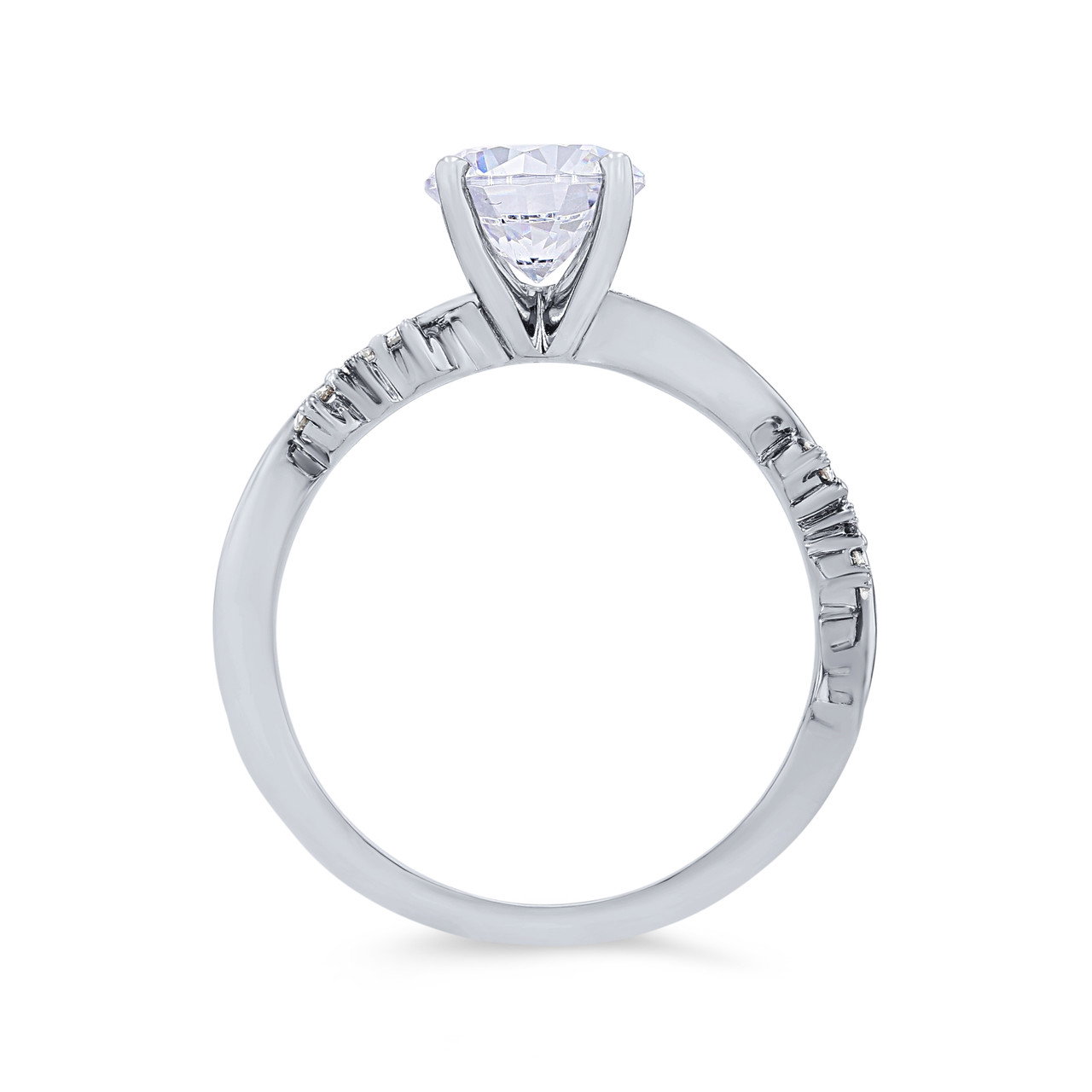 Modern Twist Diamond Engagement Setting 3