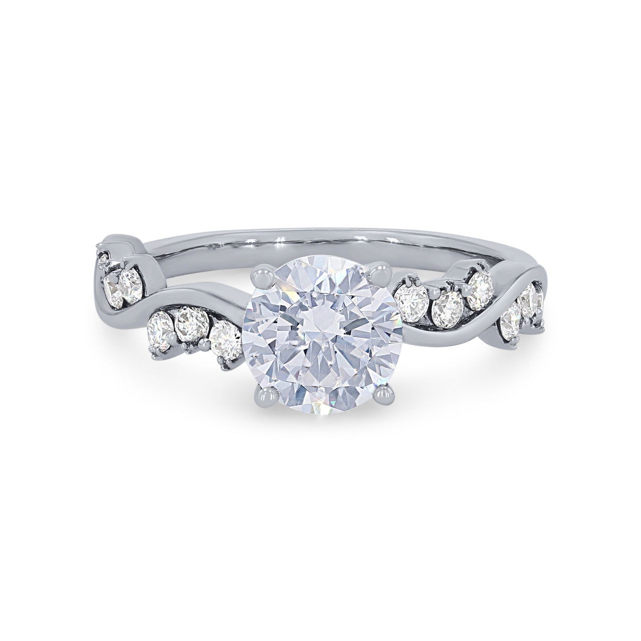 Modern Twist Diamond Engagement Setting