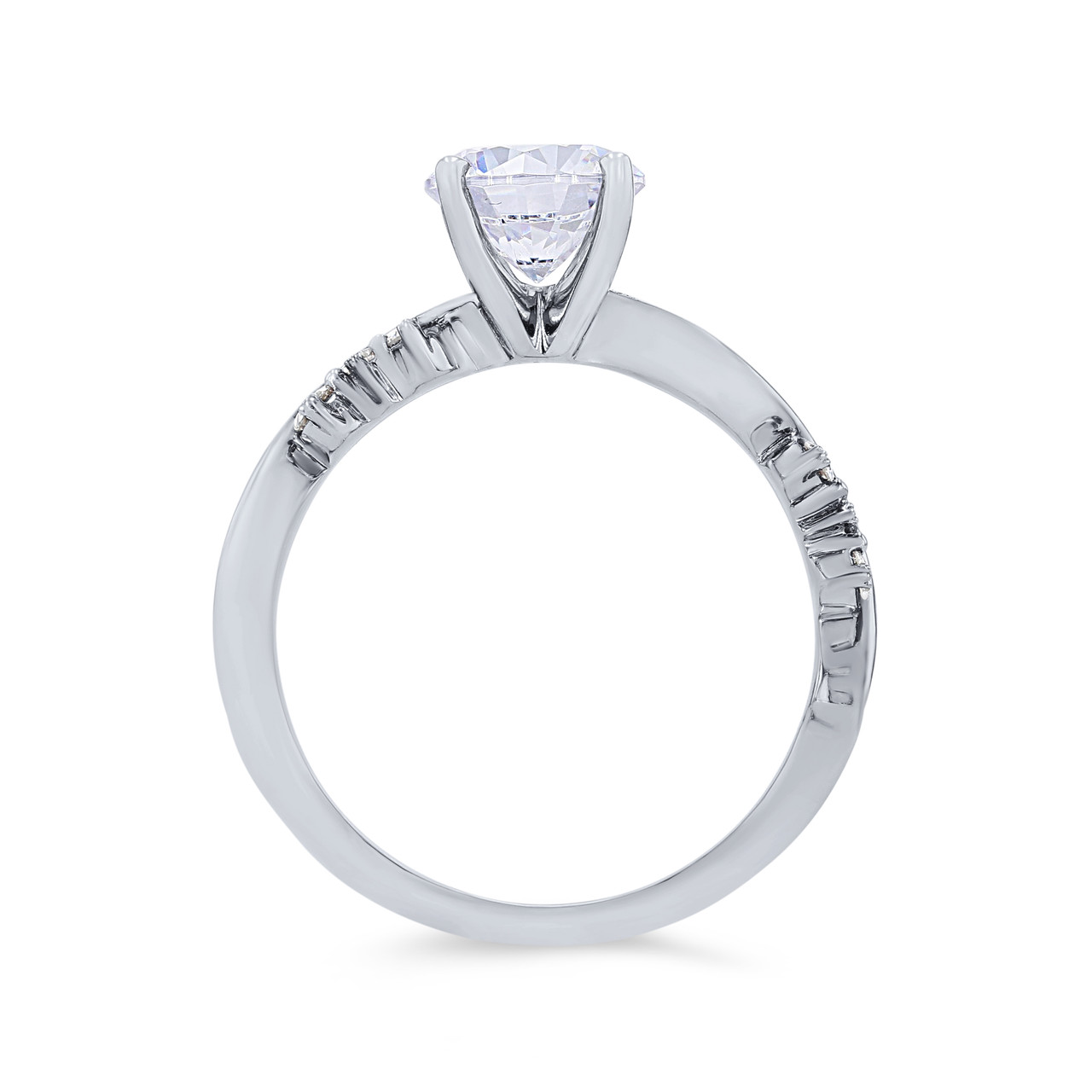 Modern Twist Diamond Engagement Setting