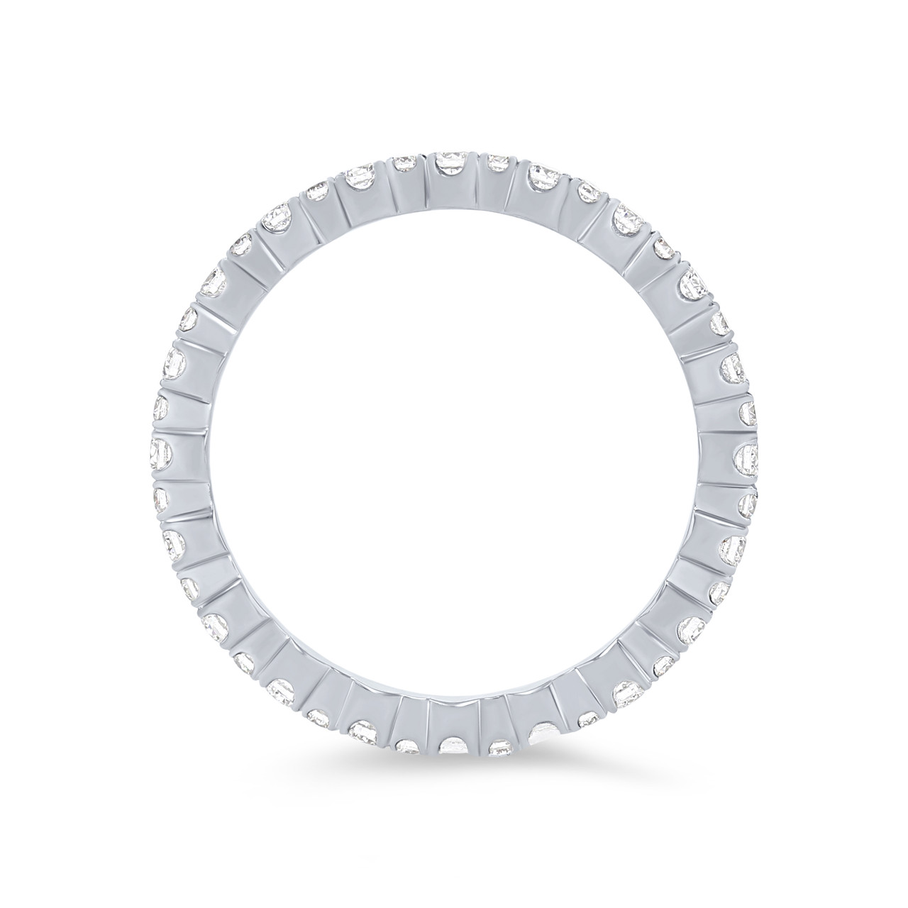 Alternating Round Diamond Eternity Wedding Band 2