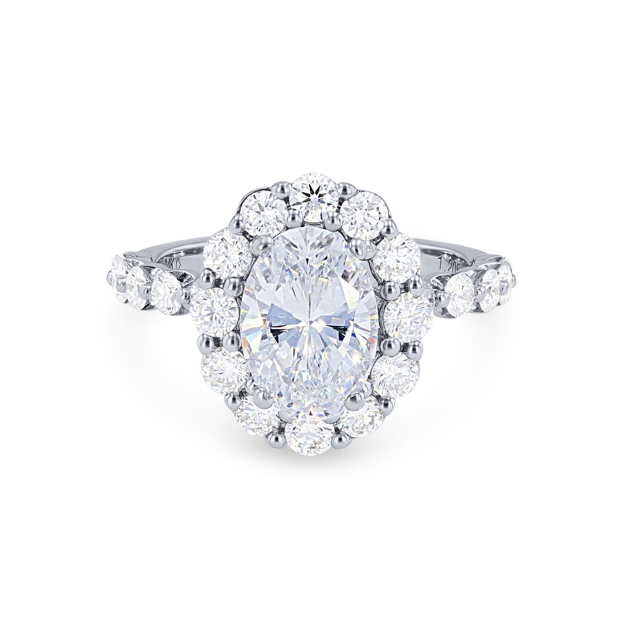 Luxe Oval Halo Engagement Setting