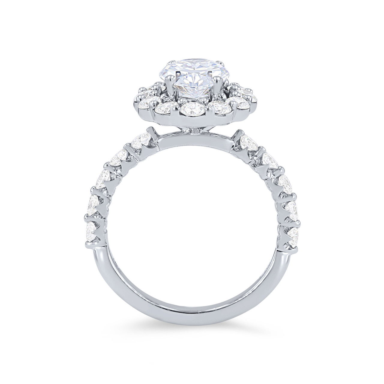 Luxe Oval Halo Engagement Setting