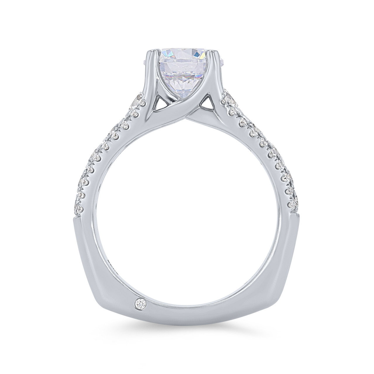 A. Jaffe Three Row Diamond Euro Fit Engagement Setting 2