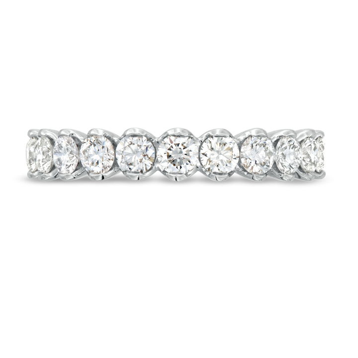White Gold 18K Simon G. Modern Prong Diamond Wedding Band