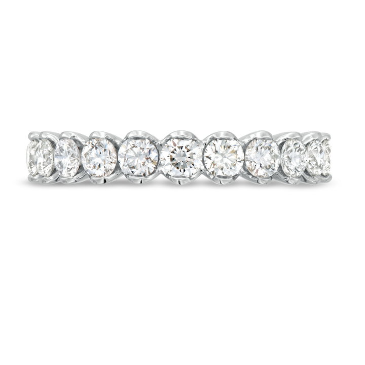 Simon G. Modern Prong Diamond Wedding Band In White Gold 18K